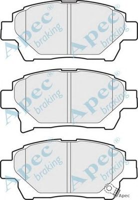 APEC BRAKING pad1722 -  Комплект тормозных колодок, дисковый тормоз